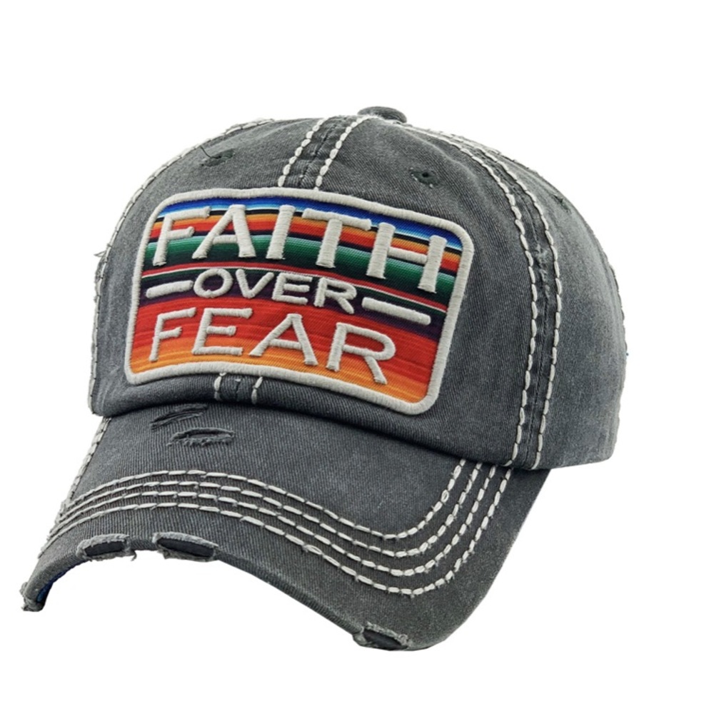 Distressed baseball cap
